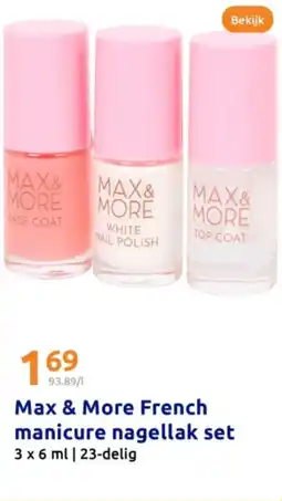 Action Max & More French manicure nagellak set aanbieding