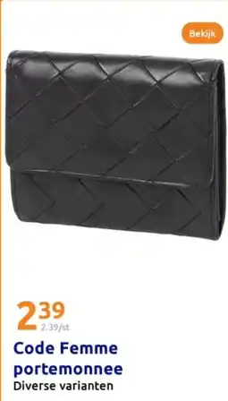 Action Code Femme portemonnee aanbieding