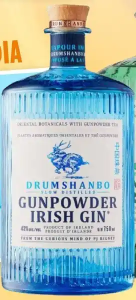 Mitra Drumshanbo Gunpowder Irish Gin aanbieding