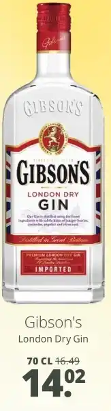 Mitra Gibson's London Dry Gin aanbieding