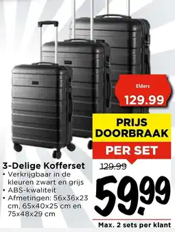 Vomar Voordeelmarkt 3-Delige Kofferset aanbieding