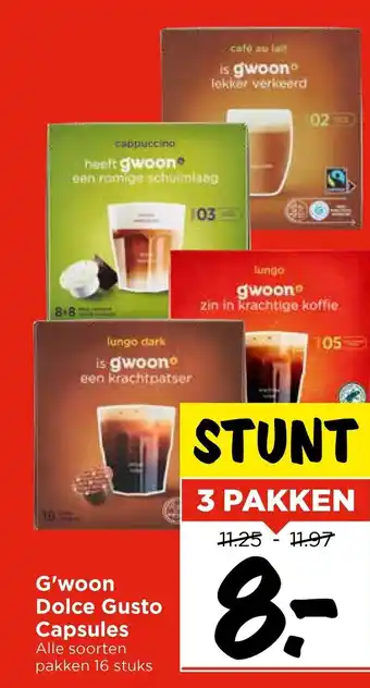 Vomar Voordeelmarkt G'woon Dolce Gusto Capsules aanbieding