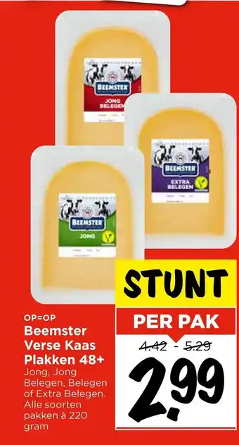 Vomar Voordeelmarkt Beemster Verse Kaas Plakken 48+ aanbieding
