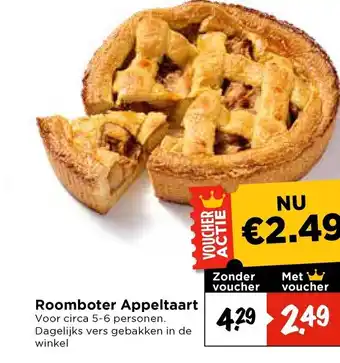 Vomar Voordeelmarkt Roomboter Appeltaart aanbieding