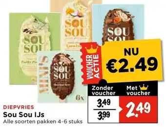Vomar Voordeelmarkt Diepvries Sou Sou IJs aanbieding