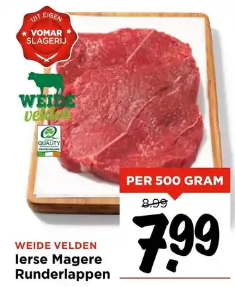 Vomar Voordeelmarkt lerse Magere Runderlappen aanbieding