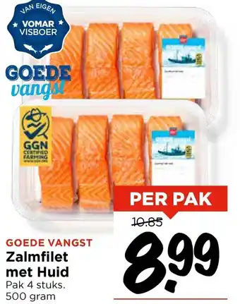 Vomar Voordeelmarkt Zalmfilet met Huid aanbieding
