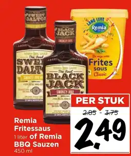 Vomar Voordeelmarkt Remia Fritessaus of Remia BBQ Sauzen aanbieding