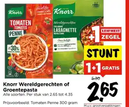 Vomar Voordeelmarkt Knorr Wereldgerechten of Groentepasta aanbieding