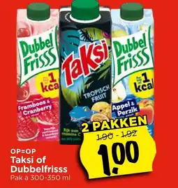 Vomar Voordeelmarkt Taksi of Dubbelfrisss aanbieding