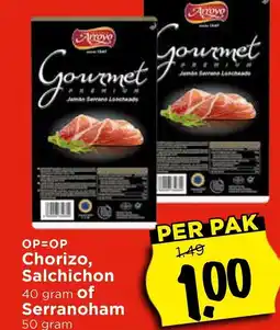 Vomar Voordeelmarkt Chorizo, Salchichon of Serranoham aanbieding