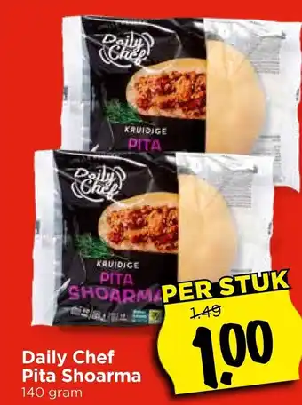 Vomar Voordeelmarkt Daily Chef Pita Shoarma aanbieding