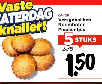 Vomar Voordeelmarkt Versgebakken Roomboter Picolientjes aanbieding