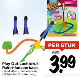 Vomar Voordeelmarkt Play Out Luchtdruk Raket lanceerbasis aanbieding