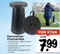 Vomar Voordeelmarkt Opvouwbaar Visserskrukje aanbieding