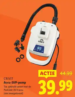 Lidl CRIVIT Accu SUP pomp aanbieding