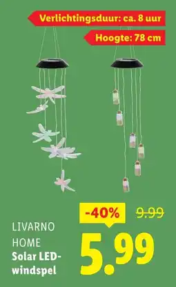 Lidl Livarno home Solar Led windspel aanbieding