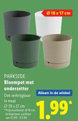 Lidl Parkside Bloempot met onderzetter aanbieding