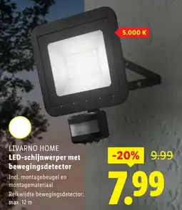 Lidl Livarno home Led schijnwerper met bewegingsdetector aanbieding