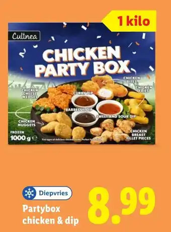 Lidl Partybox chicken & dip aanbieding