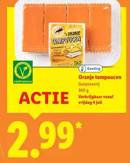 Lidl Oranje tompoucen Gelatinevrij aanbieding