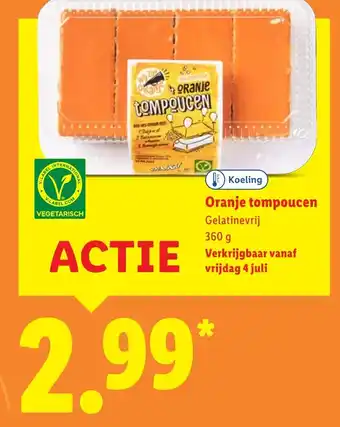 Lidl Oranje tompoucen Gelatinevrij aanbieding