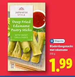Lidl Bladerdeegsnacks met edamame aanbieding