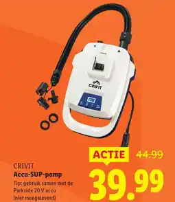 Lidl CRIVIT Accu SUP pomp aanbieding