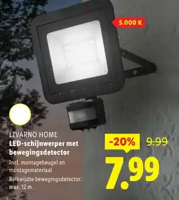 Lidl Livarno home led schijnwerper met bewegingsdetector aanbieding