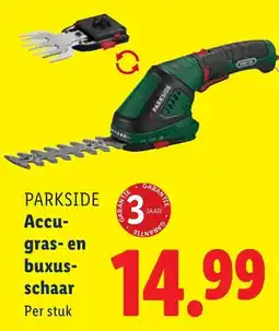 Lidl Parkside Accu gras en buxus schaar aanbieding