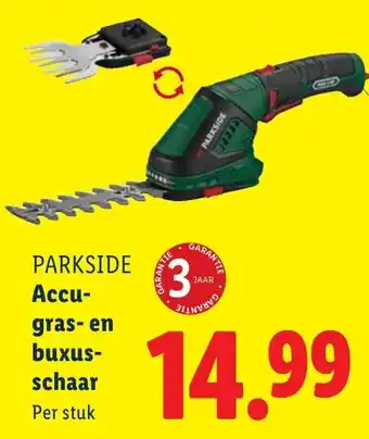 Lidl Parkside Accu gras en buxus schaar aanbieding