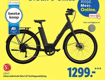Lidl CRIVIT Urban elektrische fiets 3.0 Y kettingaandrijving aanbieding