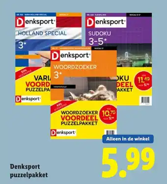 Lidl Denksport puzzelpakket aanbieding