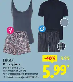 Lidl Esmara Korte pyjama aanbieding