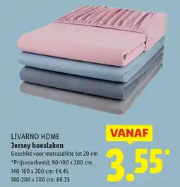 Lidl Livarno home Jersey hoeslaken aanbieding