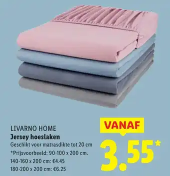 Lidl Livarno home Jersey hoeslaken aanbieding