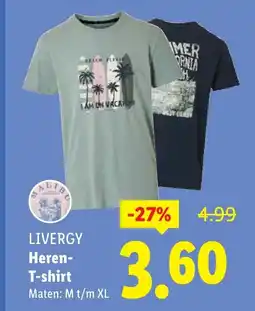 Lidl Livergy Heren- T-shirt aanbieding