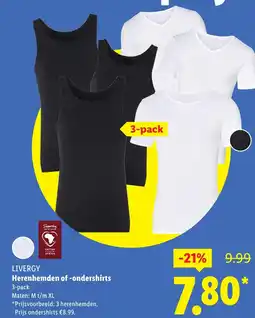 Lidl Livergy Herenhemden of ondershirts aanbieding