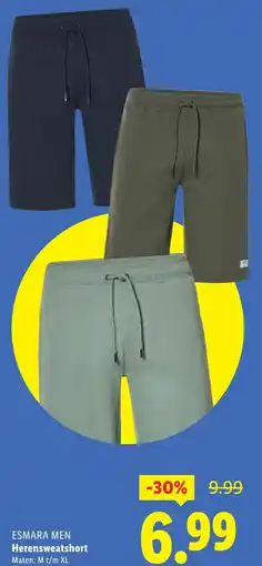 Lidl Esmara men Herensweatshort aanbieding