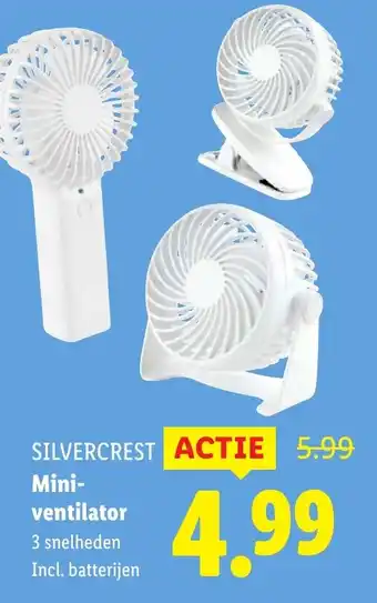 Lidl Silvercrest Mini ventilator aanbieding