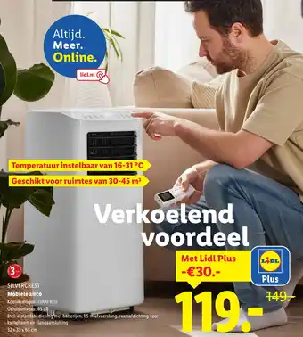 Lidl Silvercrest Mobiele airco aanbieding