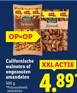 Lidl Californische walnoten of ongezouten amandelen aanbieding