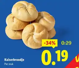 Lidl Kaiserbroodje aanbieding