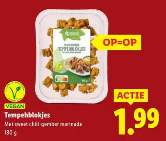 Lidl Tempehblokjes aanbieding