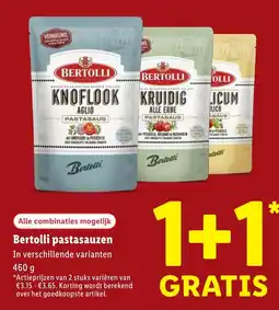 Lidl Bertolli pastasauzen aanbieding