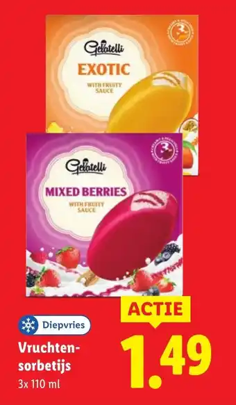 Lidl Vruchten sorbetijs aanbieding