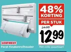 Vomar Voordeelmarkt LEIFHEIT Parat Keukenrolhouder aanbieding