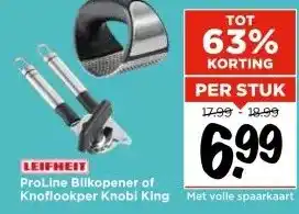 Vomar Voordeelmarkt LEIFHEIT ProLine Blikopener of Knoflookper Knobi King aanbieding