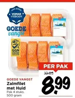 Vomar Voordeelmarkt GOEDE VANGST Zalmfilet met Huid aanbieding