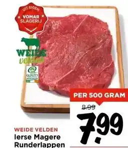 Vomar Voordeelmarkt WEIDE VELDEN lerse Magere Runderlappen aanbieding